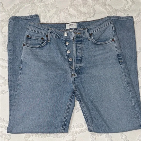 Agolde Light Blue Denim Jeans - Picture 1 of 8